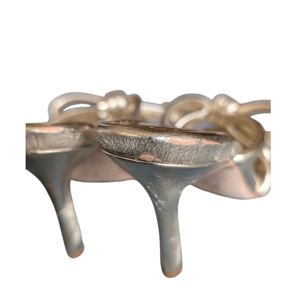 Loeffler Randall Margi Gold Bow Sandal Heels 6 - Picture 5 of 10